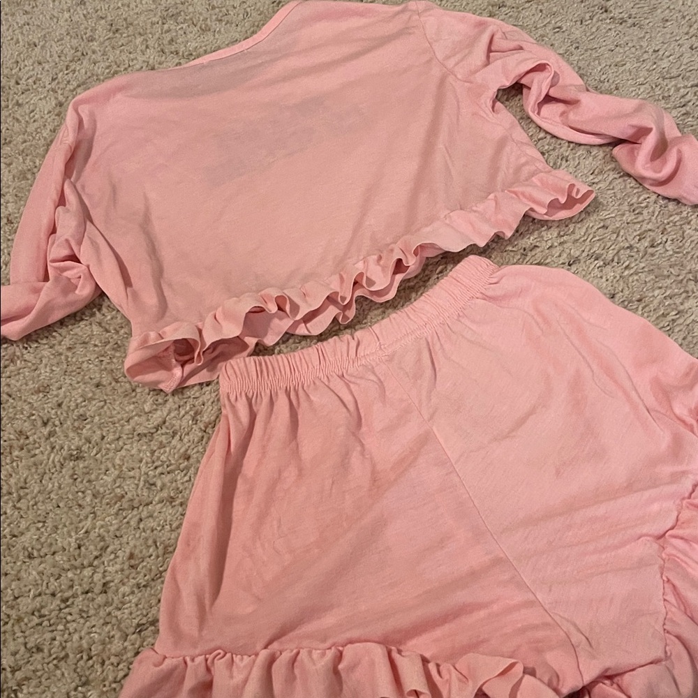 Pink Ruffle Two-Piece Sleep Set - Women - Picture 5 of 5